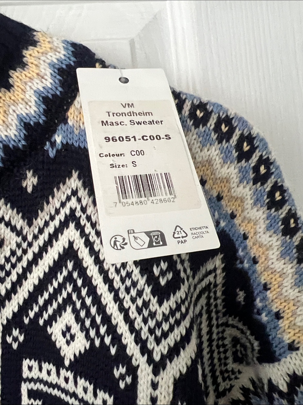 🇳🇴NWT Limited Dale of Norway 🇳🇴 Trondheim Men's 1/4 Zip Sweater: Navy/Off - Picture 6 of 8